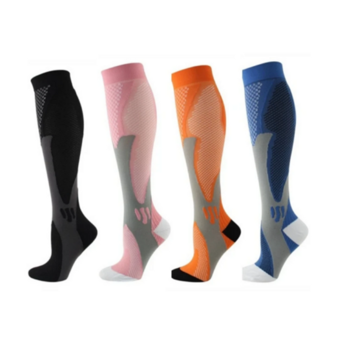 Running & Sports Compression Socks 20-30 Mmhg Sports Stockings - Pack of 4
