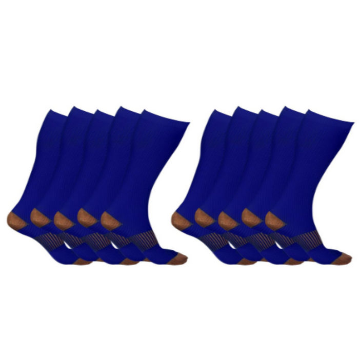 Copper-Infused Compression Socks (5-Pack)