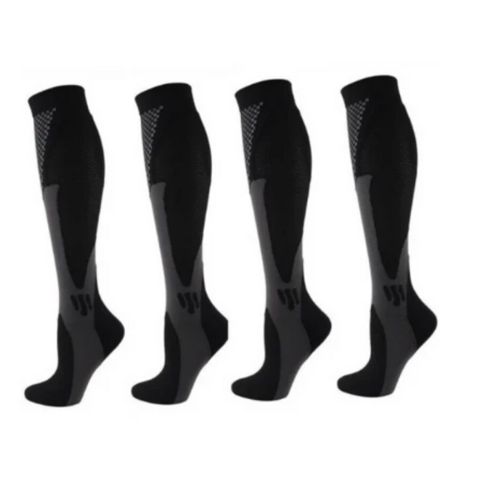 Running & Sports Compression Socks 20-30 Mmhg Sports Stockings - Pack of 4