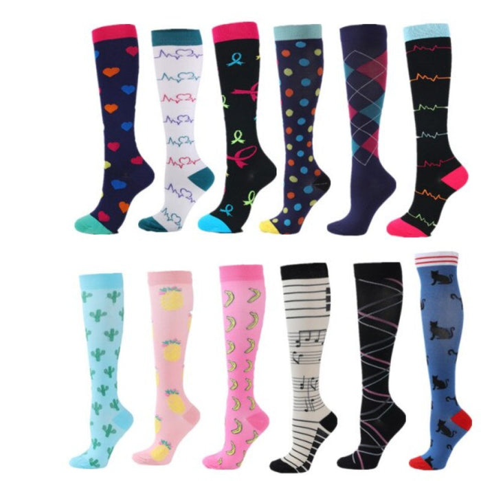 Compression Socks For Men & Women Knee High 30mmHg - Pack of 12