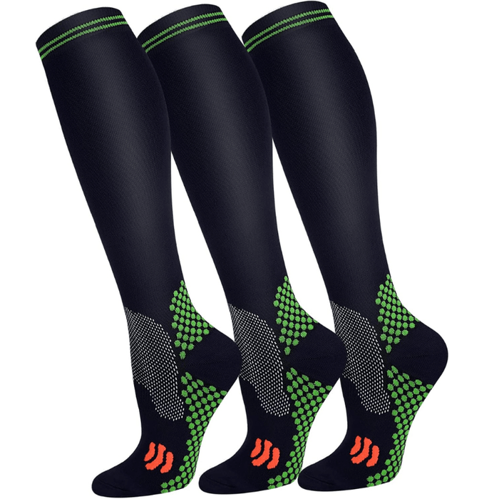 3 Pairs Of Stretchable Compression Socks For Everyday Wear