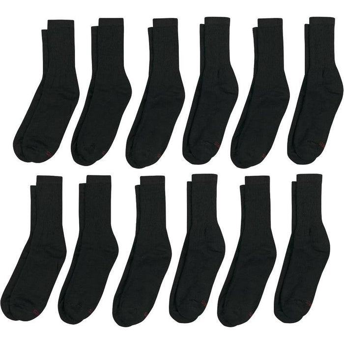 12 Pair Pack Double Tough Crew Toe Socks