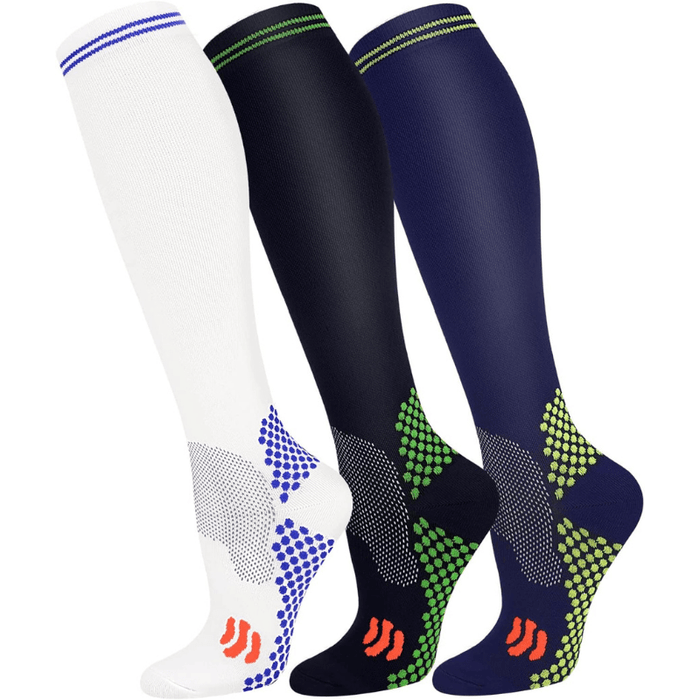 3 Pairs Of Stretchable Compression Socks For Everyday Wear