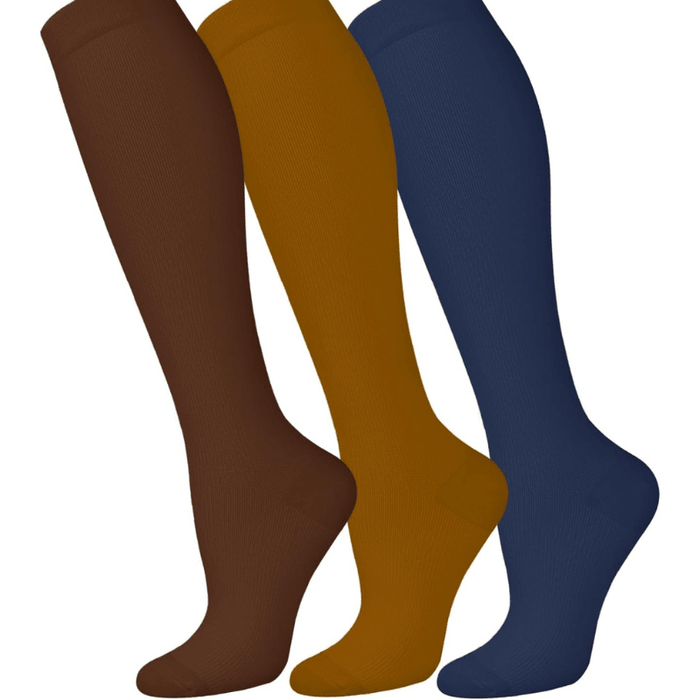 3 Pairs Of Stretchable Compression Socks For Everyday Wear