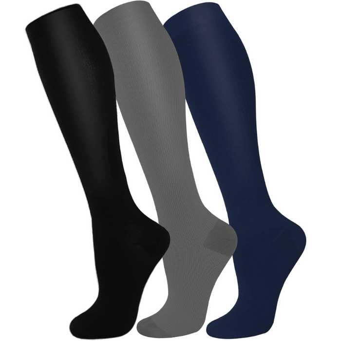 3 Pairs Of Stretchable Compression Socks For Everyday Wear