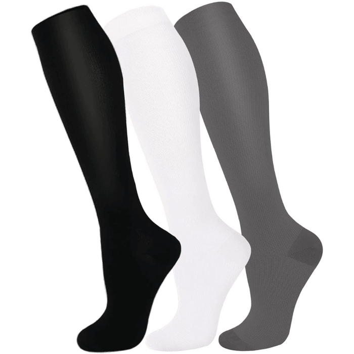 3 Pairs Of Stretchable Compression Socks For Everyday Wear