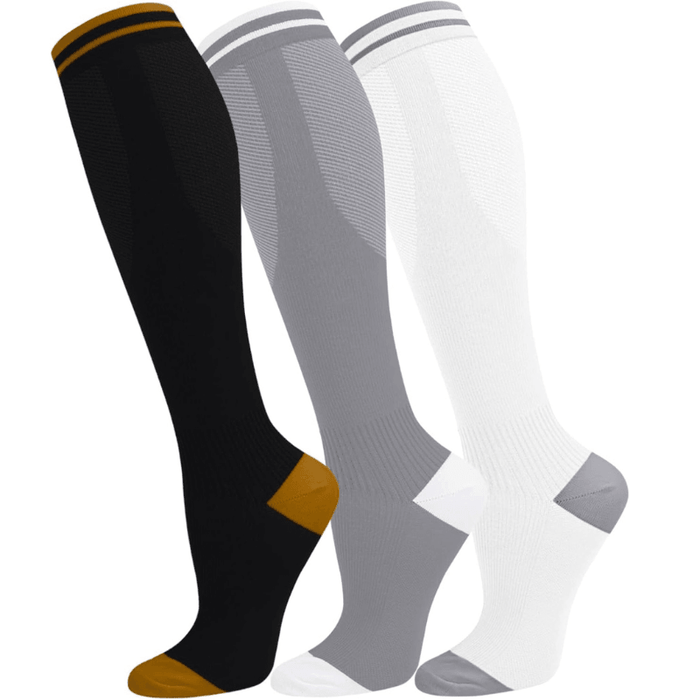 3 Pairs Of Stretchable Compression Socks For Everyday Wear