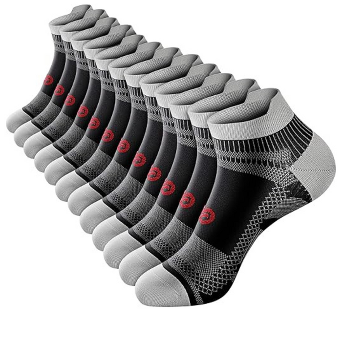 6 Pair Orthopedic Running Socks – Support & Comfort