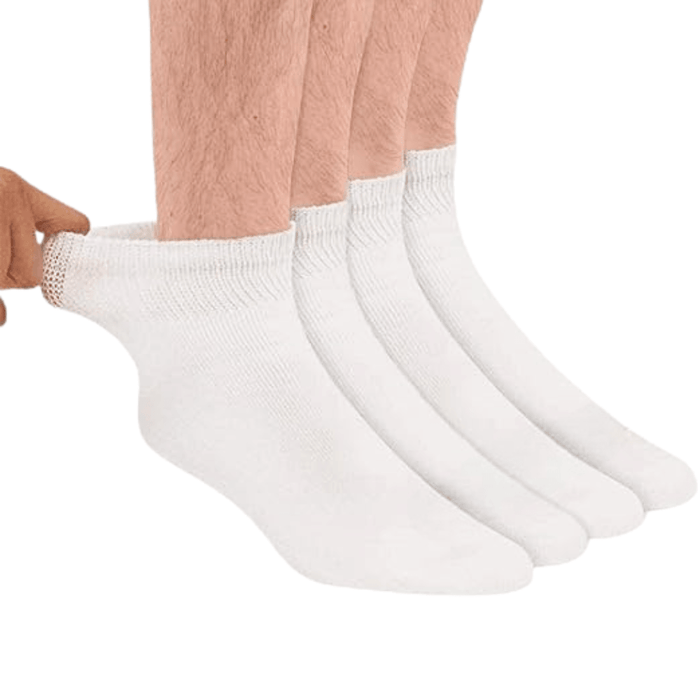 4 Pairs Quarter Length Seamless Neuropathy Socks