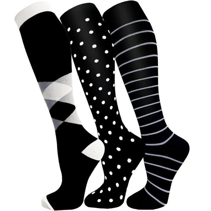 3 Pairs Of Stretchable Compression Socks For Everyday Wear