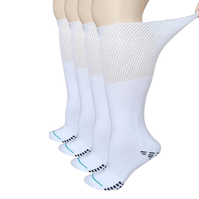 4 Pair Extra Wide Orthopedic Socks For Comfort