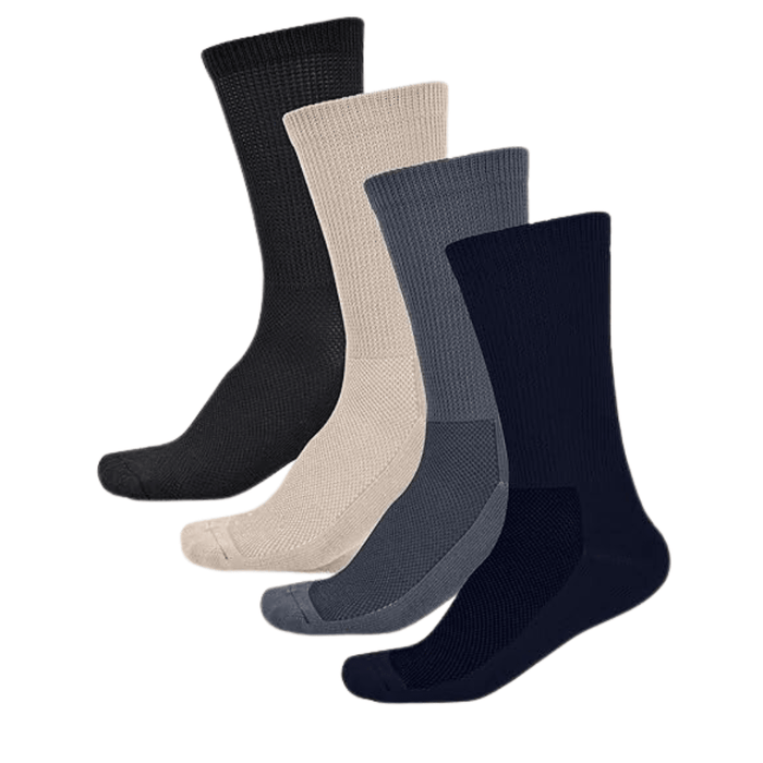 4 Pairs Non Binding Crew Neuropathy Socks