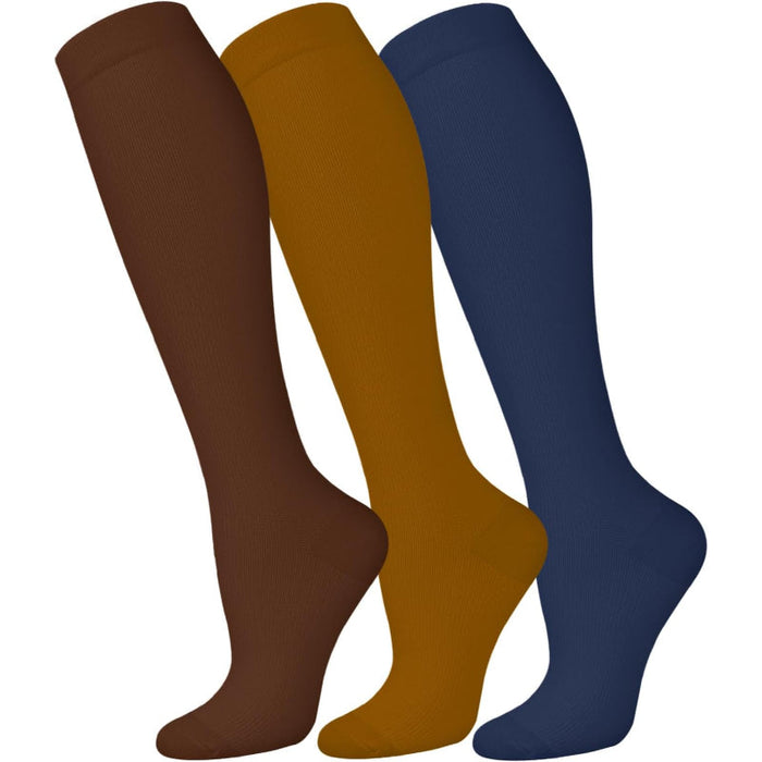 3 Pack Copper Compression Socks - Comfort and Support