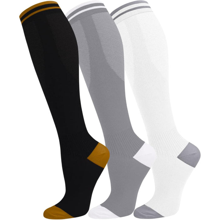 3 Pairs Copper Antimicrobial Socks – Support and Compression