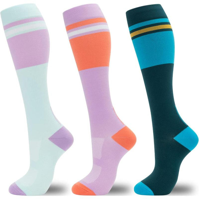 3 Pairs Circulation Support Compression Socks