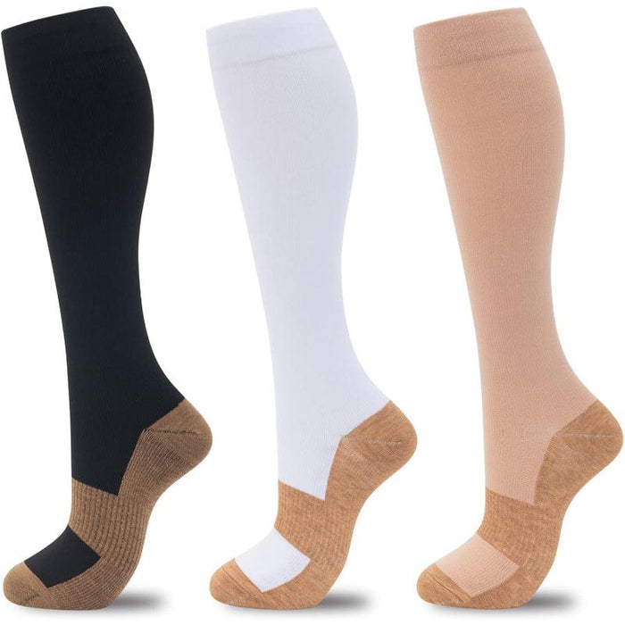 3 Pairs Circulation Support Compression Socks