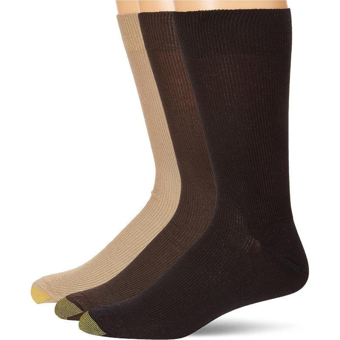 3 Pairs Metropolitan Crew Dress Toe Socks