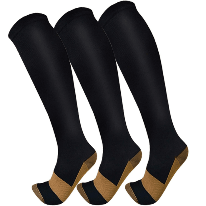 3 Pairs Of Stretchable Compression Socks For Everyday Wear