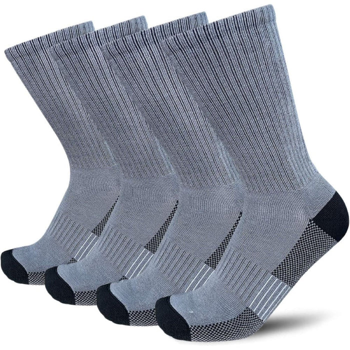 4 Pairs Antimicrobial Daily Wear Boot Socks - Comfort and Durability