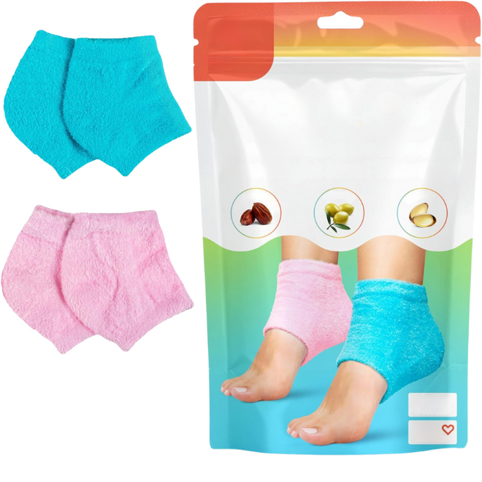 4 Pairs Moisturizing Gel Socks – Overnight Hydration for Soft Feet