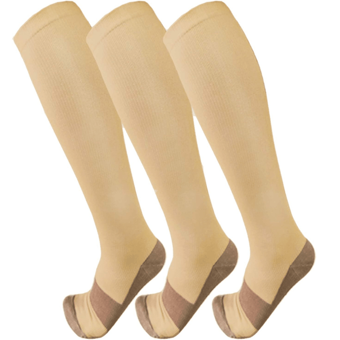 3 Pairs Of Stretchable Compression Socks For Everyday Wear