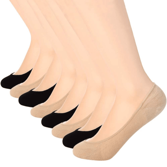 8 Pairs Ultra Non Slip Toe Liner Socks