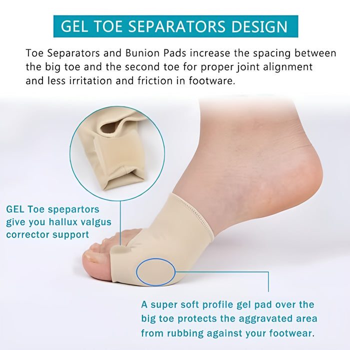 7 Pc Toe Alignment And Bunion Relief Kit With Gel Pads And Spacers