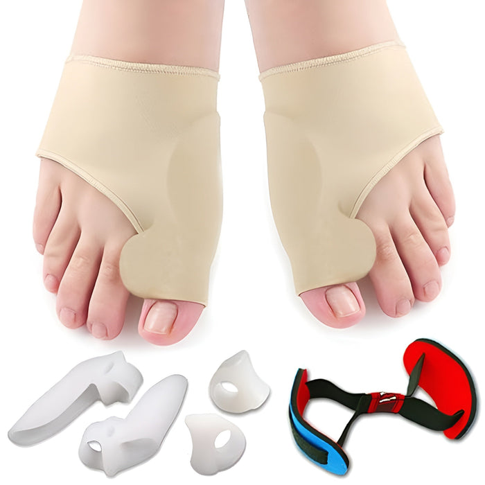 7 Pc Toe Alignment And Bunion Relief Kit With Gel Pads And Spacers