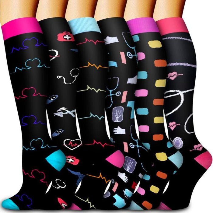 6 Pack Copper Compression Socks