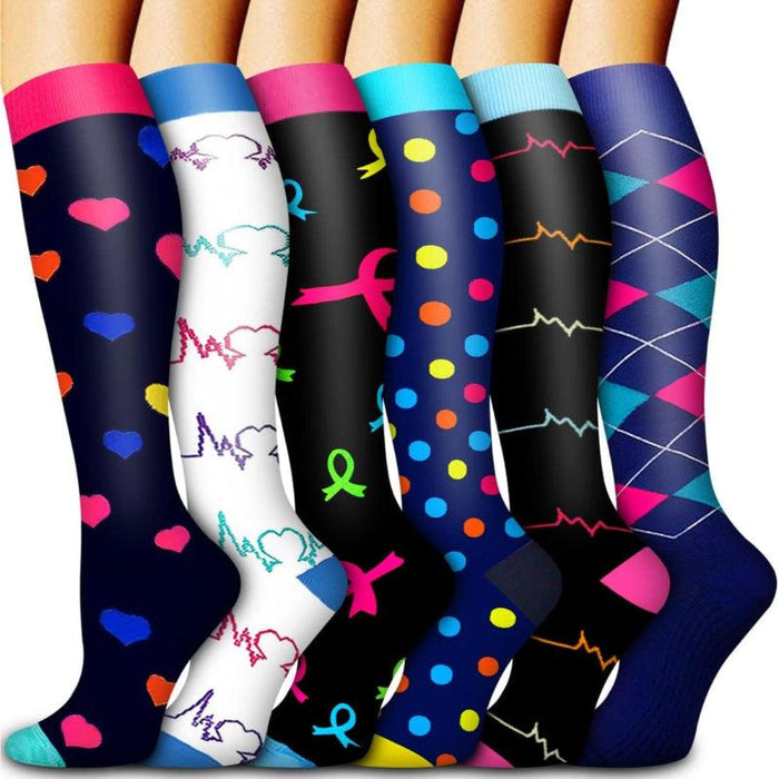 6 Pairs Copper Compression Socks