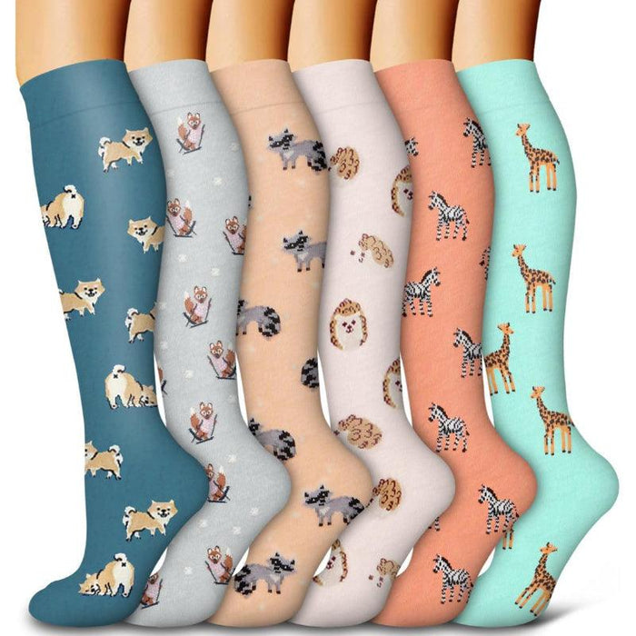 6 Pairs Copper Compression Socks