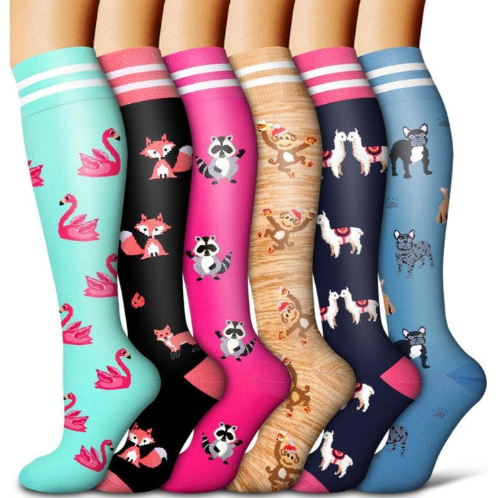 6 Pairs Copper Compression Socks