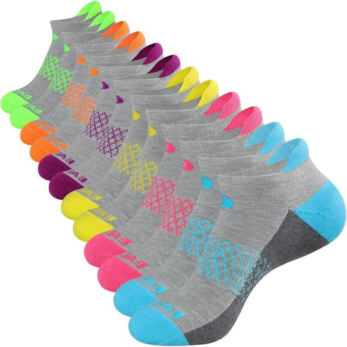 6 Pairs Running Athletic Cushioned Toe Socks