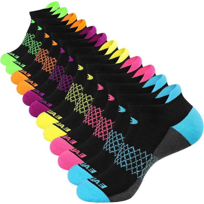 6 Pairs Running Athletic Cushioned Toe Socks