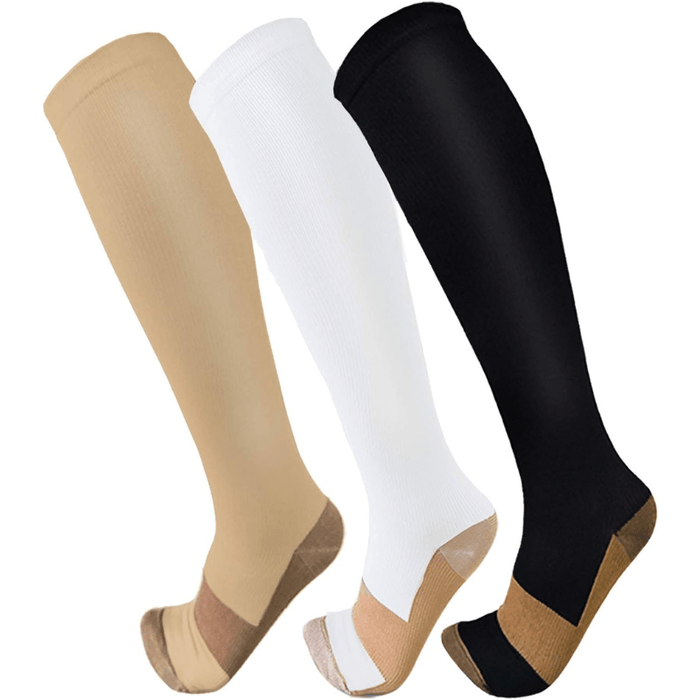 3 Pairs Of Stretchable Compression Socks For Everyday Wear