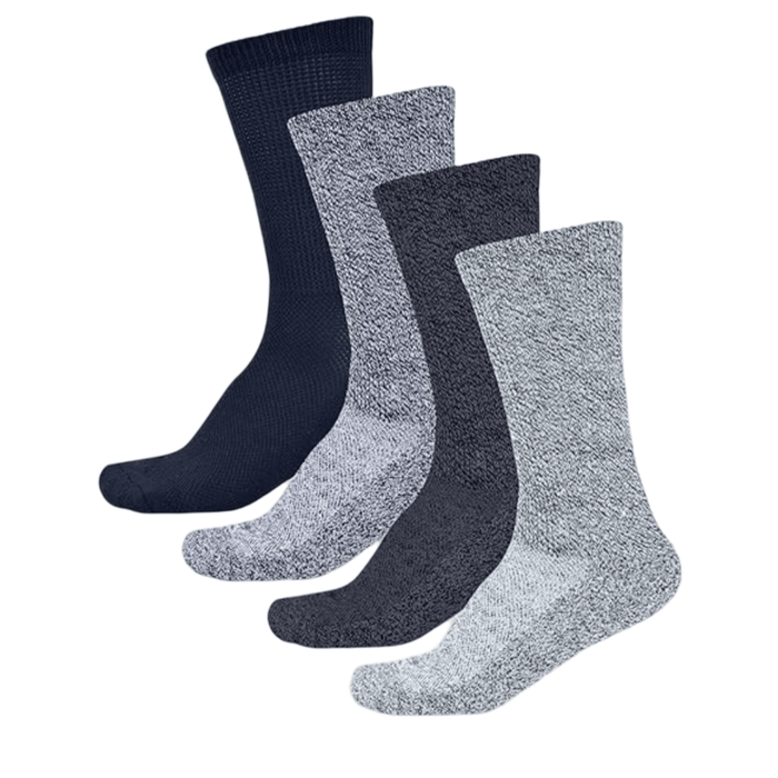 4 Pairs Non Binding Crew Neuropathy Socks