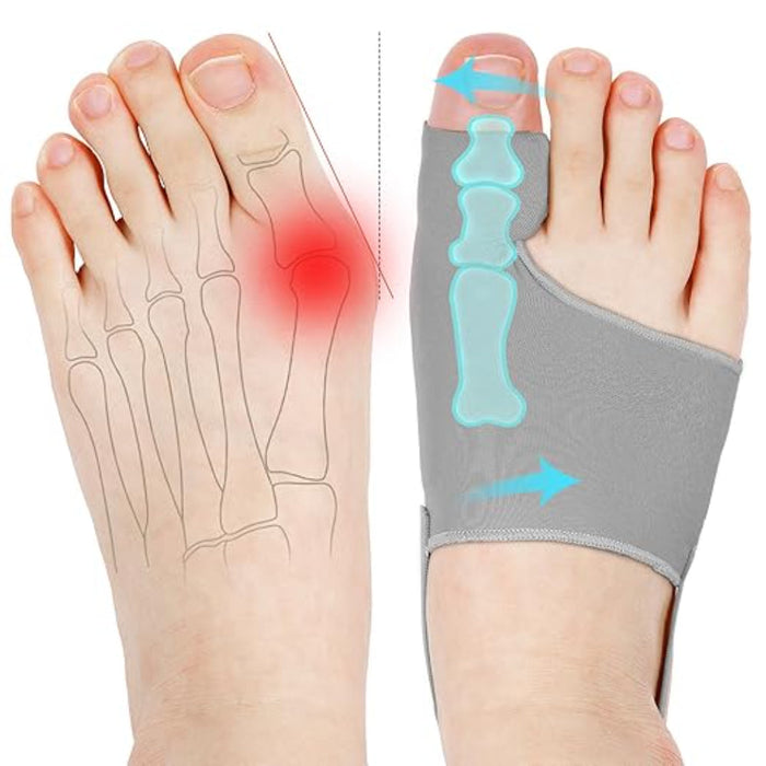 1 Pair Orthopedic Toe Straightener With Elastic Support Bunions Relief Socks