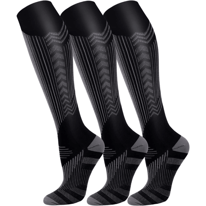 3 Pairs Of Stretchable Compression Socks For Everyday Wear