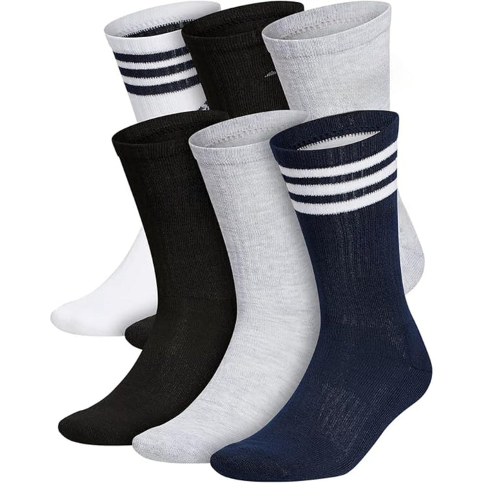 6 Pairs Versatile Cushioned Crew Socks