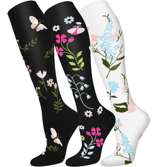 3 Pairs Of Stretchable Compression Socks For Everyday Wear