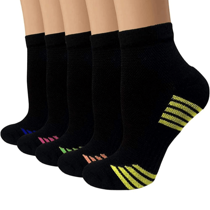 5 Pieces Of Lightweight Design Compression Plantar Socks