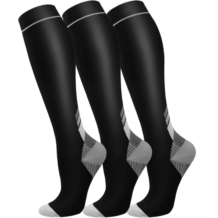 3 Pairs Of Stretchable Compression Socks For Everyday Wear