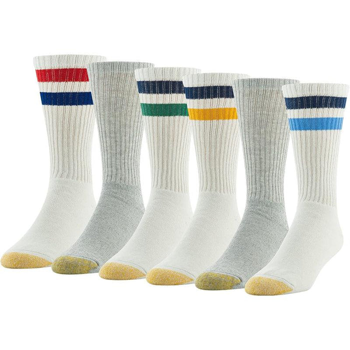 6 Pack Of Moisture Control Crew Socks for Everyday Use