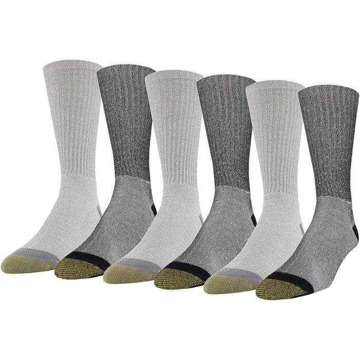 6 Pack Of Moisture Control Crew Socks for Everyday Use