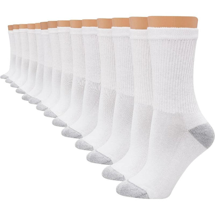 Crew Soft Moisture Wicking Toe Socks Pack Of 14