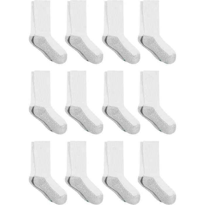 Double Tough Cushioned Crew Toe Socks 12 Pair Pack