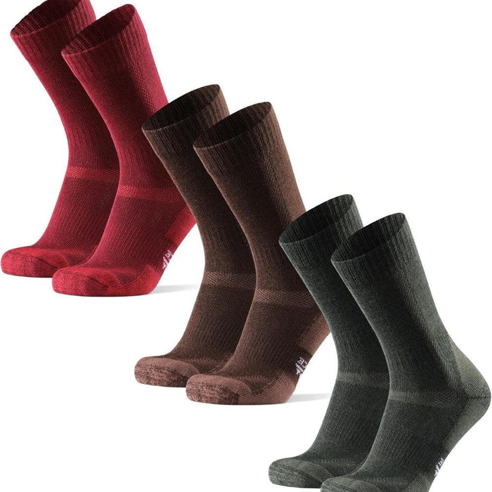 3 Pairs Merino Wool Hiking Socks - Comfort and Stability