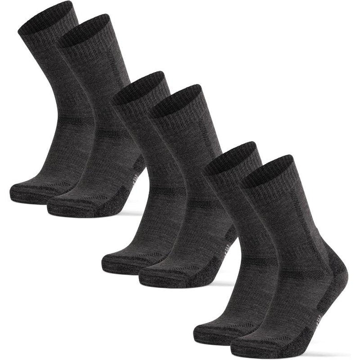 3 Pairs Merino Wool Hiking Socks - Comfort and Stability