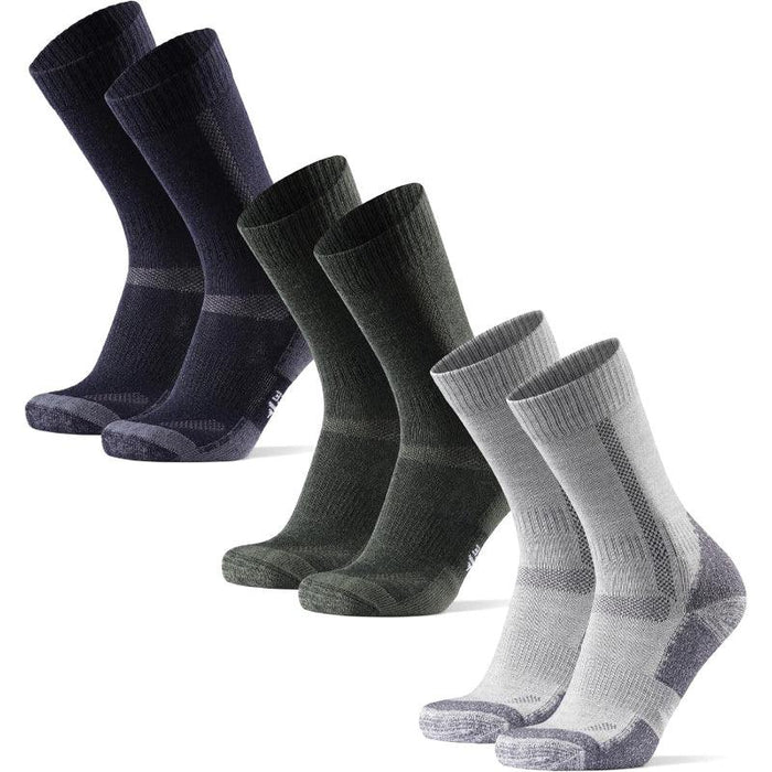 3 Pairs Merino Wool Hiking Socks - Comfort and Stability