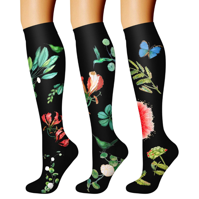 Pack Of 3 Minimalistic Style Athletic High Compression Socks